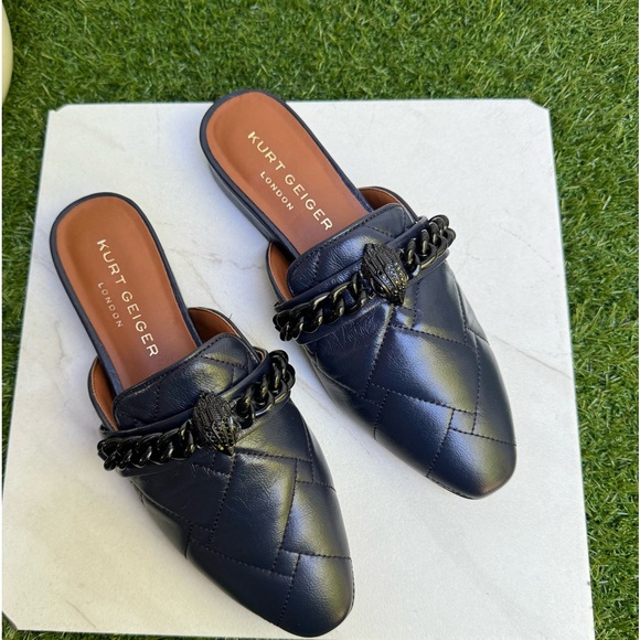 Kurt Geiger Shoes - KURT GEIGER Soho Drench Navy Blue Mule size 37 US 7 New